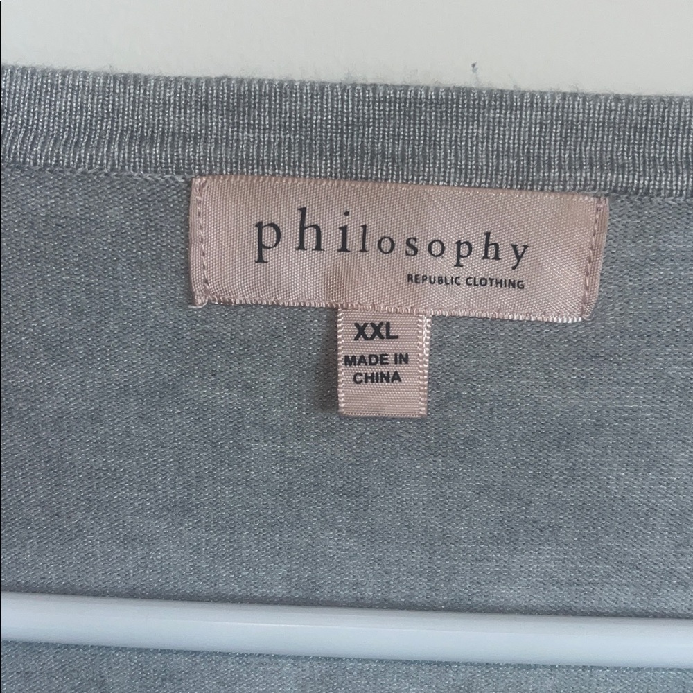 Philosophy Toggle Button Cardigan in Heather gray… - image 3